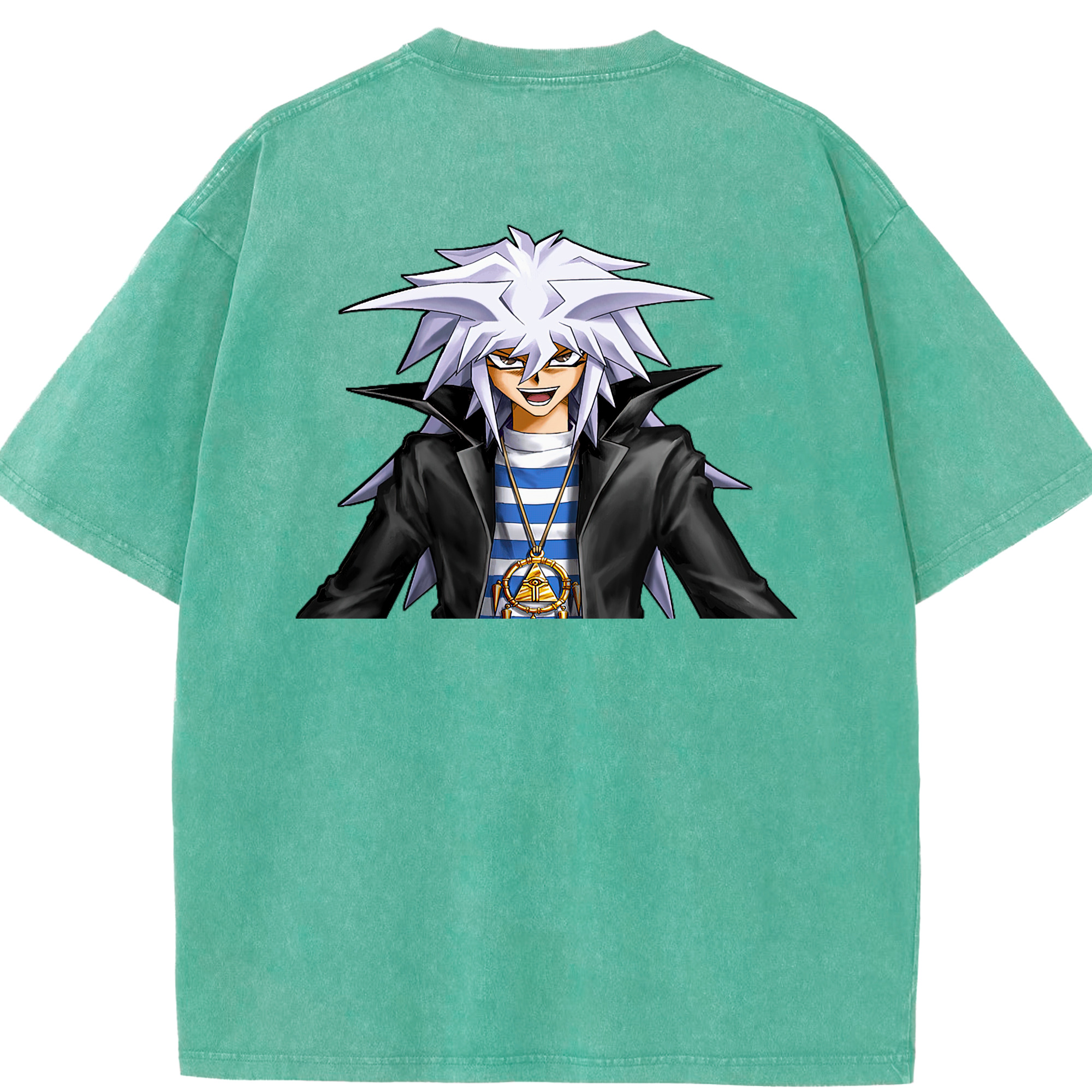 （画像用） 遊☆戯☆王 Yu-Gi-Oh! 綿100% ヴィンテージ風 半袖Tシャツ（背面プリント）